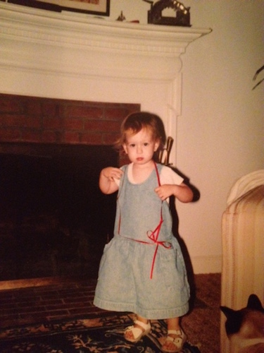 A photo of me, as a serious child.